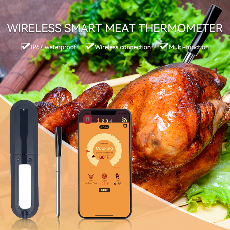 Wireless Smart Meat Thermometer,JW1905,31*46*20cm,Black
