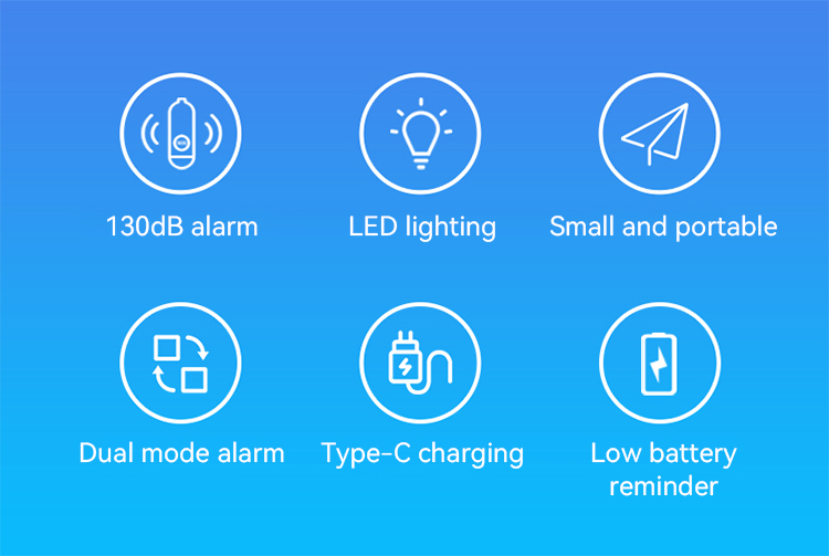 Personal Alarm,JW1506,83*28*17mm,Black/White/Blue/Pink 