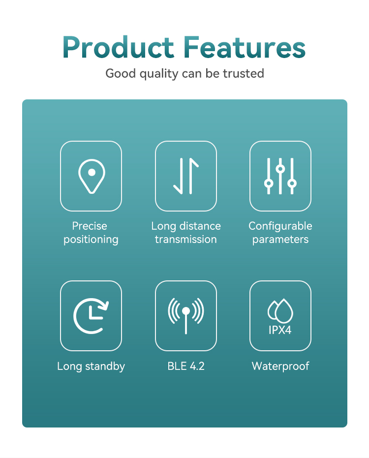 [HOT] iBeacon/Eddystone(BLE4.2),JW1404BV106,BLE4.2, 52*31*11mm/pc,White/Black/Green/Pink