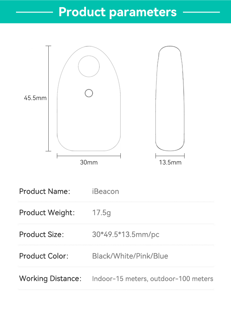 [HOT] iBeacon/Eddystone,JW1407B,-,Black/White/Pink/Blue  