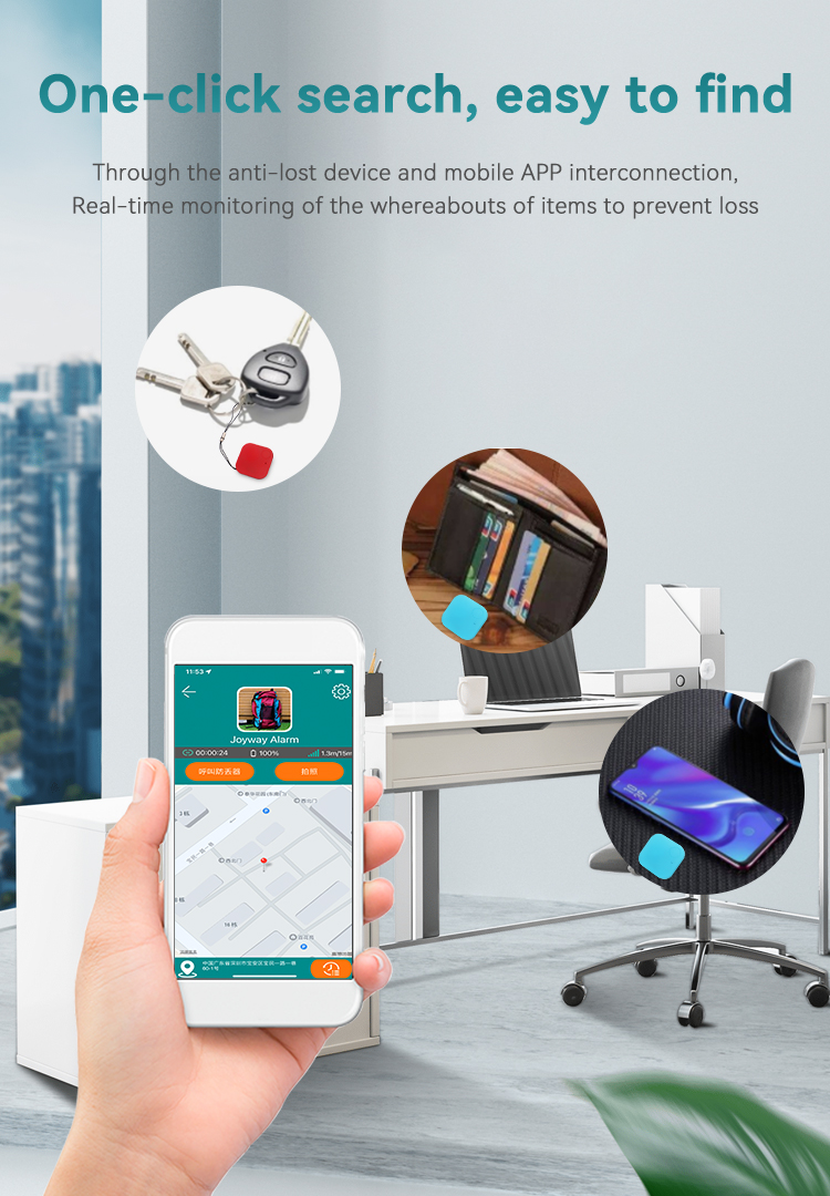 Key Finder,JW1405A,38*38*7mm,Blue/Red/White/Black